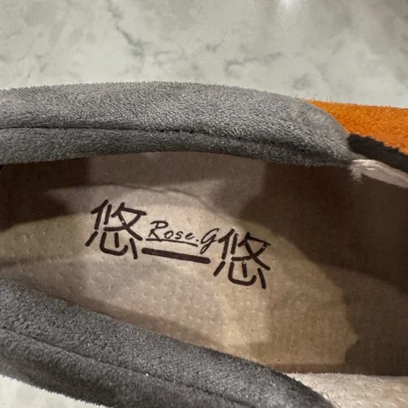 Rose G Platform Creeper Shoes Colorblock Suede Harajuku Y2K Chunky Size 8 - Picture 6 of 11